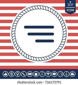 Modern menu icon for mobile apps and websites
