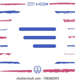 Modern menu icon for mobile apps and websites