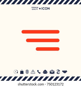 Modern menu icon for mobile apps and websites