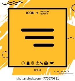 Modern menu icon for mobile apps and websites