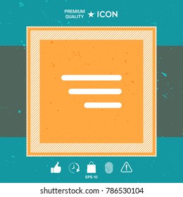 Modern menu icon for mobile apps and websites