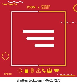 Modern menu icon for mobile apps and websites