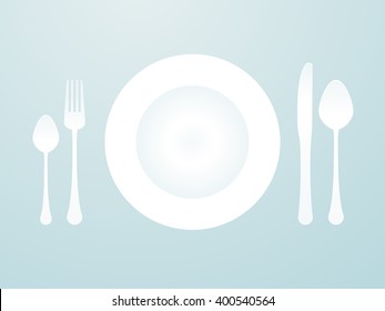 modern menu placemats plates and cutlery