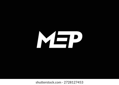 Logotipo moderno del monograma del MEP para la Tecnología, la arquitectura y las marcas del negocio