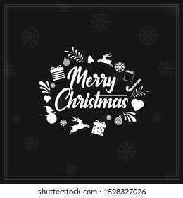 modern merry christmas background concept illustration.