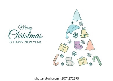 Modern merry christmas background design