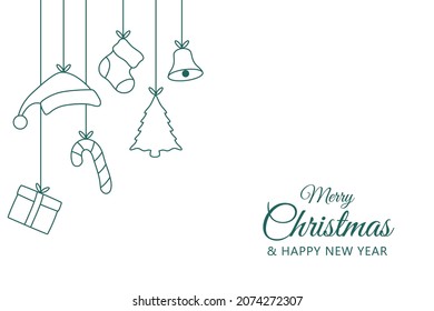 Modern merry christmas background design