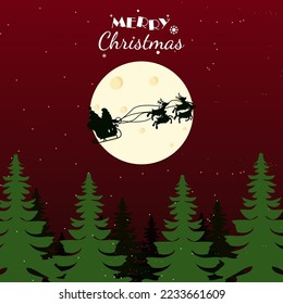 Modern merry christmas background with modern design