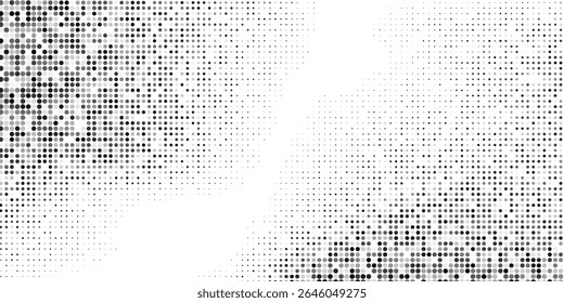 Modern mesh dot halftone gradient texture. Vanishing polka dot background. Repeating dots gradation modern