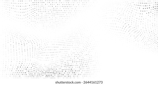 Textura de degradado de semitono punteado de malla moderna. Desvanecimiento de lunares abstracto