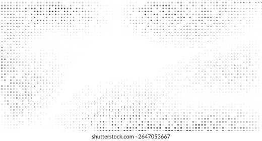 Modern mesh halftone gradient texture. Vanishing polka dot background art abstract simple vector