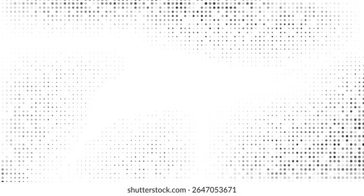 Modern mesh halftone gradient texture. Vanishing polka dot background art abstract simple