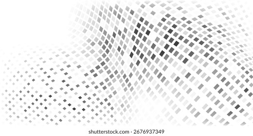Textura de gradiente de meio-tom de malha moderna. Desaparecimento polka ponto fundo arte moderna