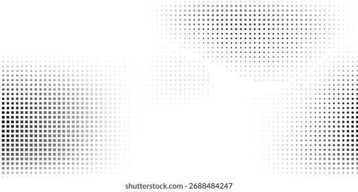 Textura de degradado de semitono de malla moderna. Desvanecimiento de lunares simple arte abstracto moderno