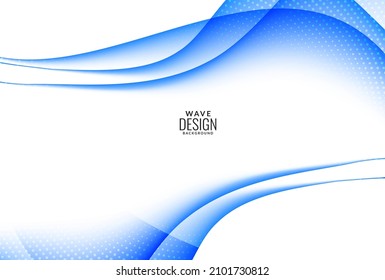 Modern mesh pattern blue curve wave background vector design 