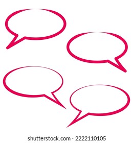 Modern message icons red. Internet network concept. Vector illustration. stock image. 
