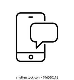 Modern message line icon. Premium pictogram isolated on a white background. Vector illustration. Stroke high quality symbol. Speech bubble icon in modern line style.