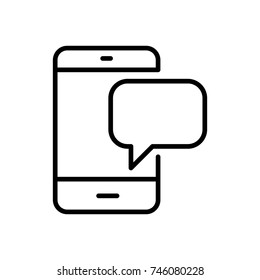 Modern message line icon. Premium pictogram isolated on a white background. Vector illustration. Stroke high quality symbol. Speech bubble icon in modern line style.