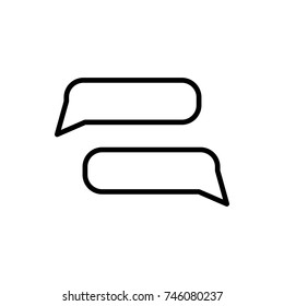 Modern message line icon. Premium pictogram isolated on a white background. Vector illustration. Stroke high quality symbol. Speech bubble icon in modern line style.