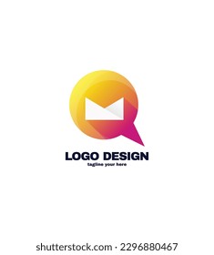 Modernes Nachrichtendesign oder E-Mail-Logo