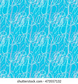 Modern messy chevron print .Abstract hand drawn brush stroke shapes seamless pattern texture .