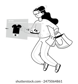 Moderne Meta World Doodle Mini Illustrationen 

