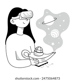 Modern of Meta World Doodle Mini Illustrations 


