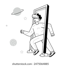 Moderno de Meta World Doodle Mini Ilustraciones 

