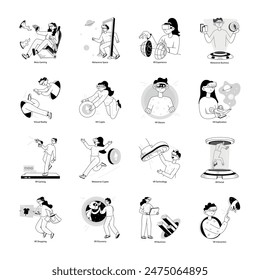 Modern of Meta World Doodle Mini Illustrations 

