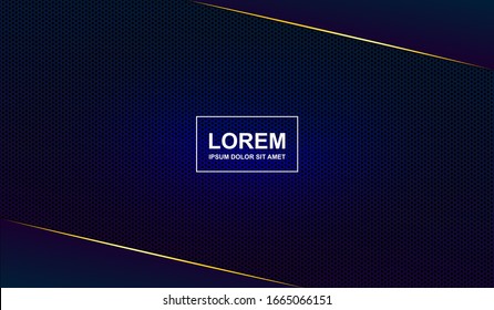 Modern metal background with blue light. Illustration vector of abstract background with dark blue elegant and modern theme