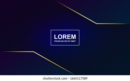 Modern metal background with blue light. Illustration vector of abstract background with dark blue elegant and modern theme