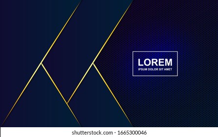 Moderner Metallhintergrund mit blauem Licht. Illustration Vektorillustration abstrakter Hintergrund mit dunkelblauem, elegantem und modernem Thema