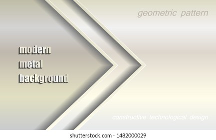 Modern metal background. geometric pattern. constructive technological design