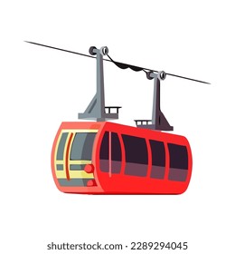 Modern metal cableway icon isolated