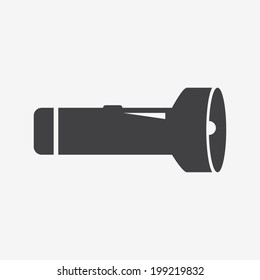 Modern metal flashlight. eps10