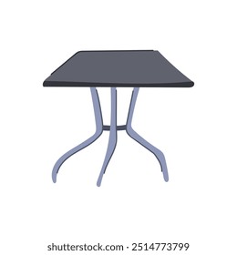 modern metal table cartoon. sleek durable, contemporary minimalist, decor home modern metal table sign. isolated symbol vector illustration