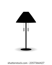 Modern metal table lamp silhouette, work, study and bedroom decor light lamp