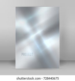 Modern metalic grey background of bright glowing perspective. Gorgeous graphic image template. Abstract vector Illustration eps 10 for your business brochure colors silver, steel