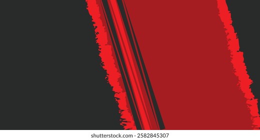 Modern metallic background red and black line shapes for corporate concept, template, poster, brochure, website, flyer design. Vector illustration