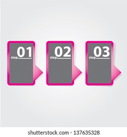 Modern metallic Design template / can be used for infographics / numbered banners / horizontal cutout lines / graphic or website layout vector