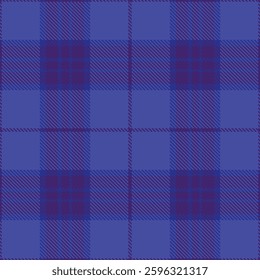 Modern Metallic Royal Purple Seamless Tartan Fabric Design
