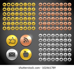 652,193 Metal icon set Images, Stock Photos & Vectors | Shutterstock