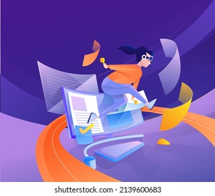 Modern Metaverse illustration with a clean illustration Vector EPS
