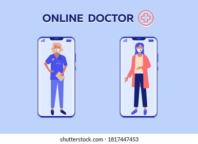 Modern method of providing of medical services in special application in your smartphone. Care about your life keep connection with specialist.