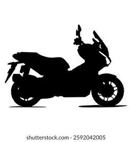 Modern Metic Motorcycle Vector Illustrator