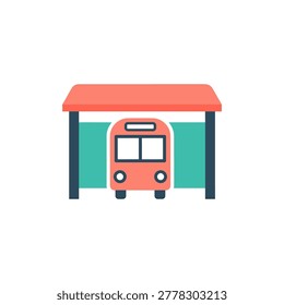 Modern metro train entering station platform under bright overhead structure