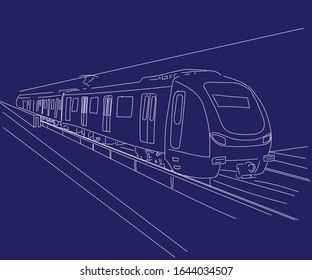 moderne U-Bahn-Vektorillustration