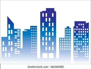 Modern Metropolis City Skyscrapers Skyline