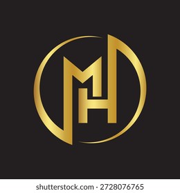 Modern MH Letter Logo Design