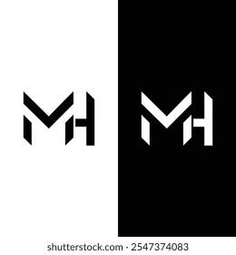 Modern MH Logo Design for business and company identity. Creative MH letter with luxury concept.